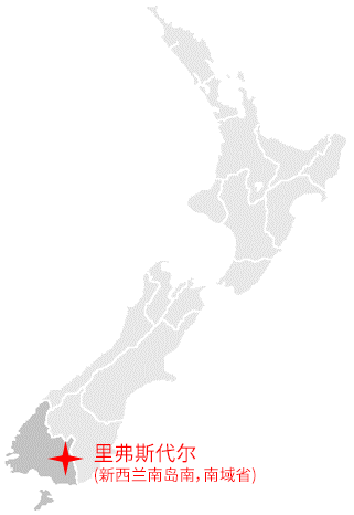 艾萃鹿庄新西兰南地图