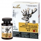 totable
&lt;b&gt;成份﹝每颗胶囊﹞&lt;/b&gt;
鹿茸 	艾萃鹿庄® 艾萃血统超A级, 240毫克
虾青素 	AstaReal®天然雨生红球微藻80毫克 &lt;span class=&quot;oneword&quot;&gt;﹝含活性虾青素2.25毫克﹞&lt;/span&gt;
净重 	320毫克﹝不含填充物、添加剂或防腐剂﹞
总重 	396毫克﹝连胶囊外壳﹞&lt;p&gt;&lt;/p&gt;
&lt;b&gt;包装规格&lt;/b&gt;	每盒	一瓶﹝每瓶56颗胶囊﹞
&lt;b&gt;产品有效期&lt;/b&gt;		2023年2月26日